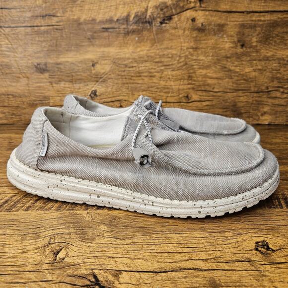 Hey Dude Wendy Mushroom Grey Slip on Sneaker shoe sz 8 womens - Picture 3 of 8